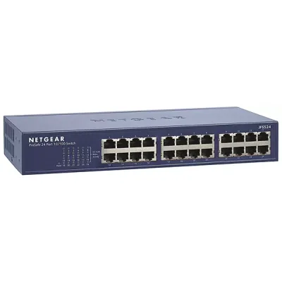 NETGEAR PROSAFE 24 PORT 10/100 SWITCH MODEL 23 JFS524 NETGEAR PROSAFE 24 PORT 10/100 SWITCH MODEL 23 JFS524